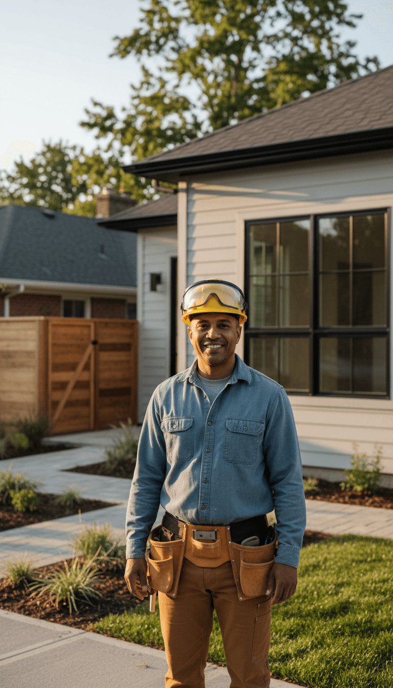 Builder at a renovation site in Vancouver